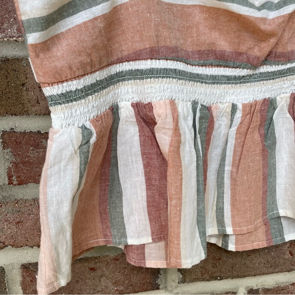 Roxy multicolor stripe spaghetti strap boho tank top NWT XL - Picture 9 of 11